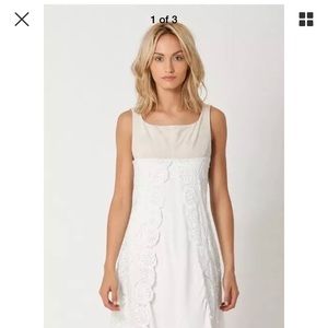 Liberty Garden Sleeveless White Split Lace Dress